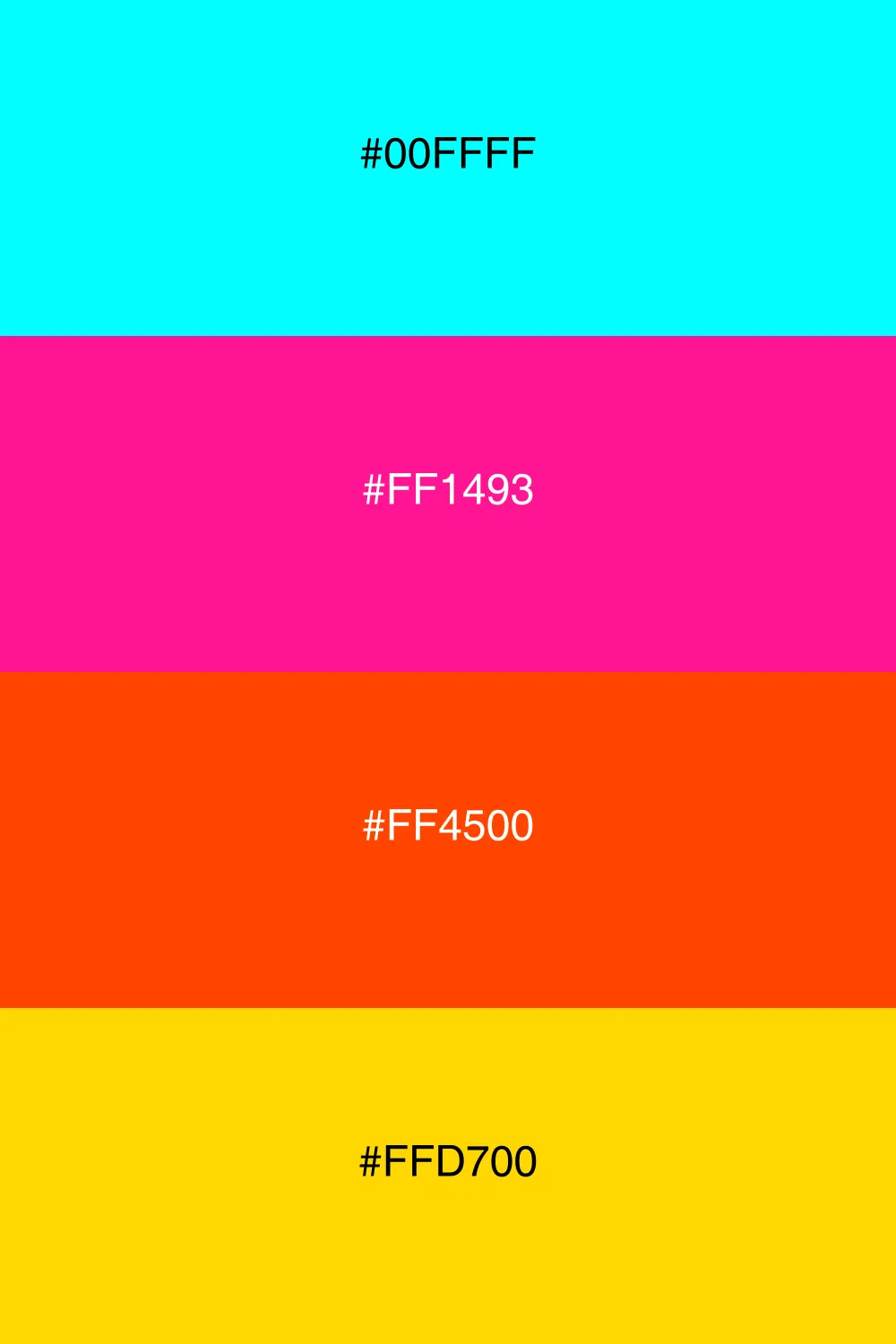 A bold palette that pops with vibrant colors.
