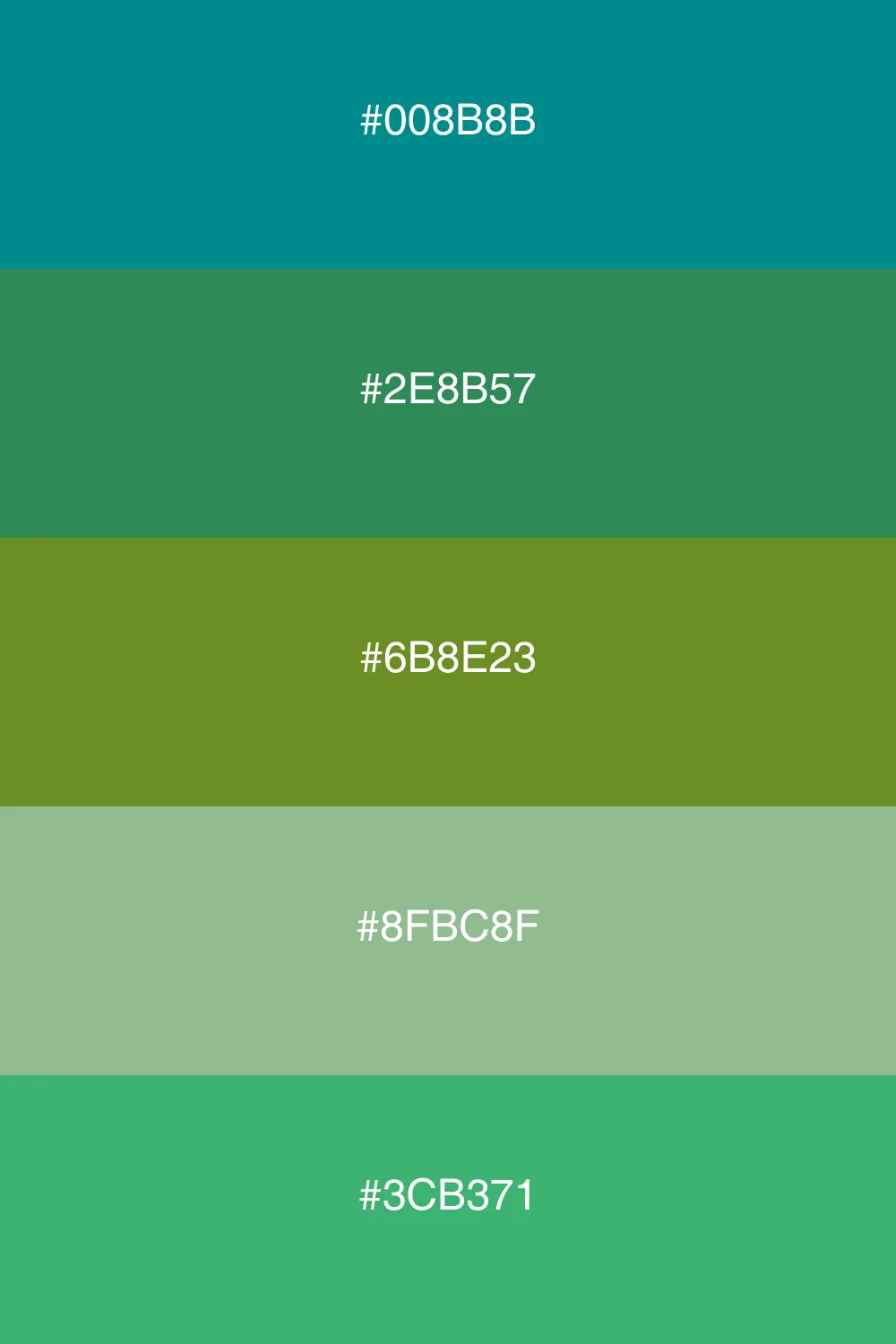 An earthy palette inspired by lush forest landscapes.