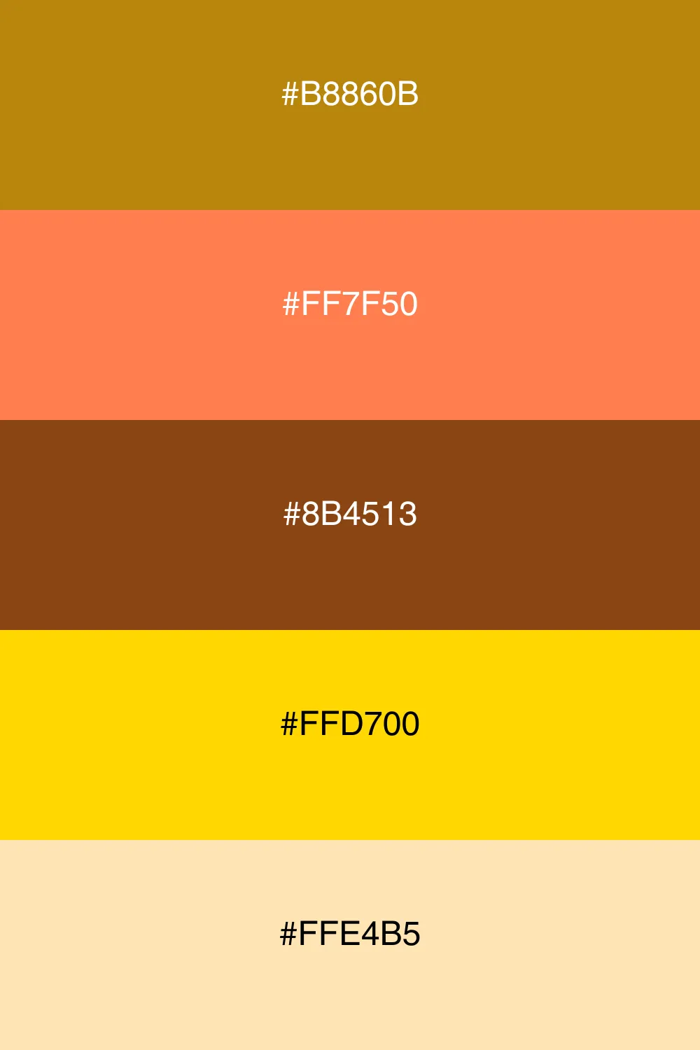An inviting palette reflecting the colors of autumn harvest.