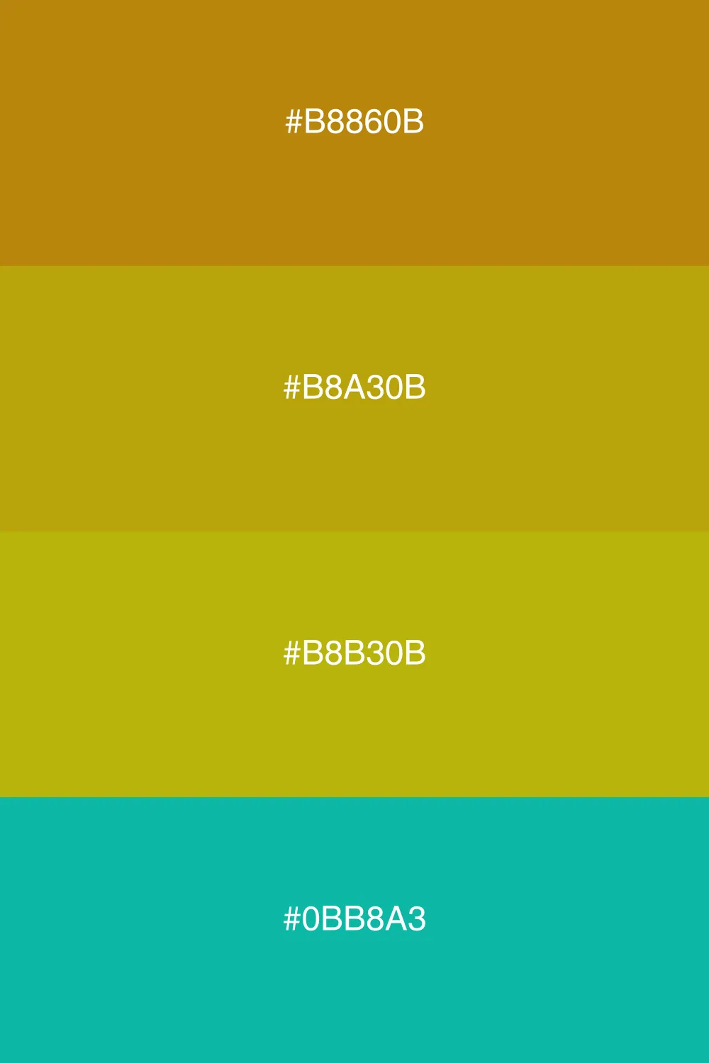 Warm colors with a cool accent.