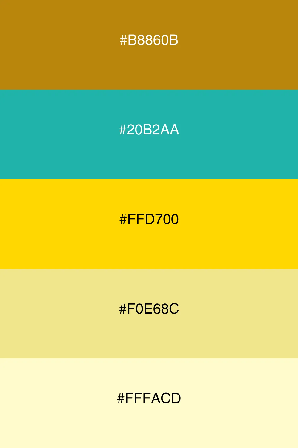 A refreshing palette evoking a serene golden oasis.