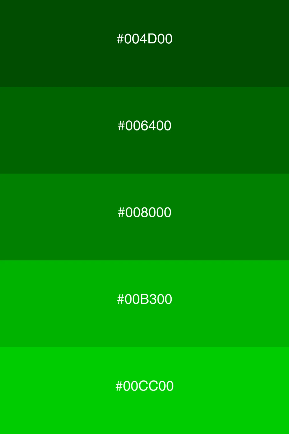 Various shades of green for depth.