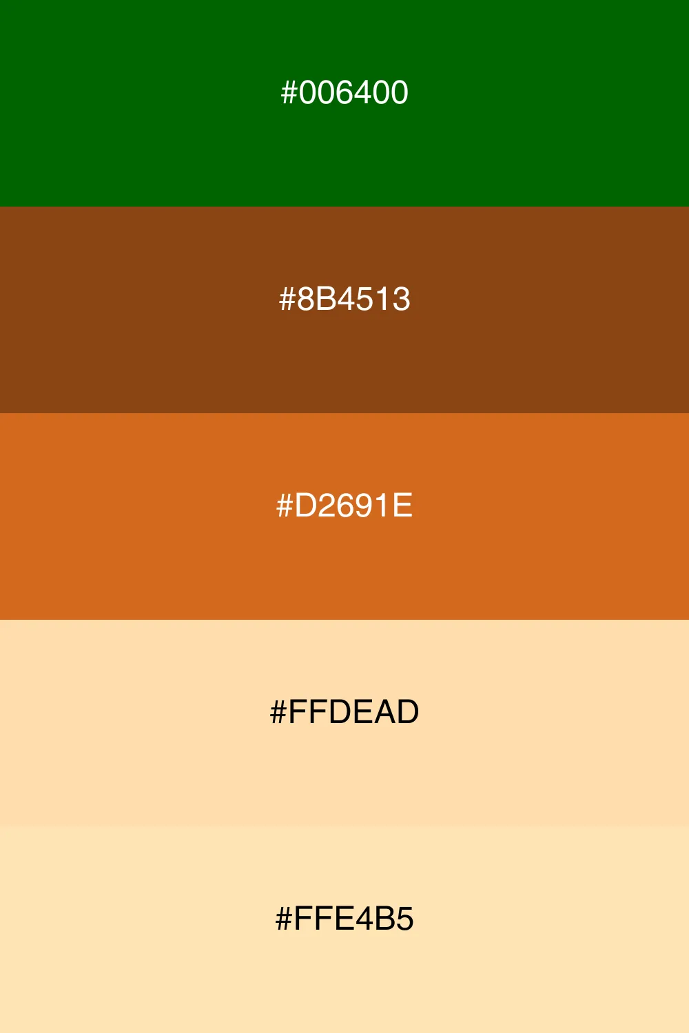 A cozy palette inspired by warm earth tones.