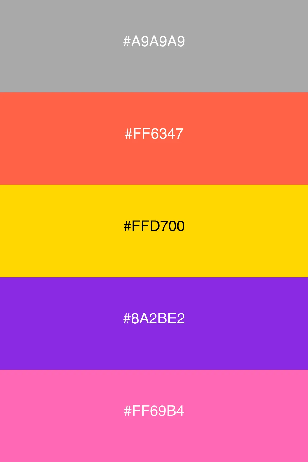 A playful retro palette with bold contrasting colors.