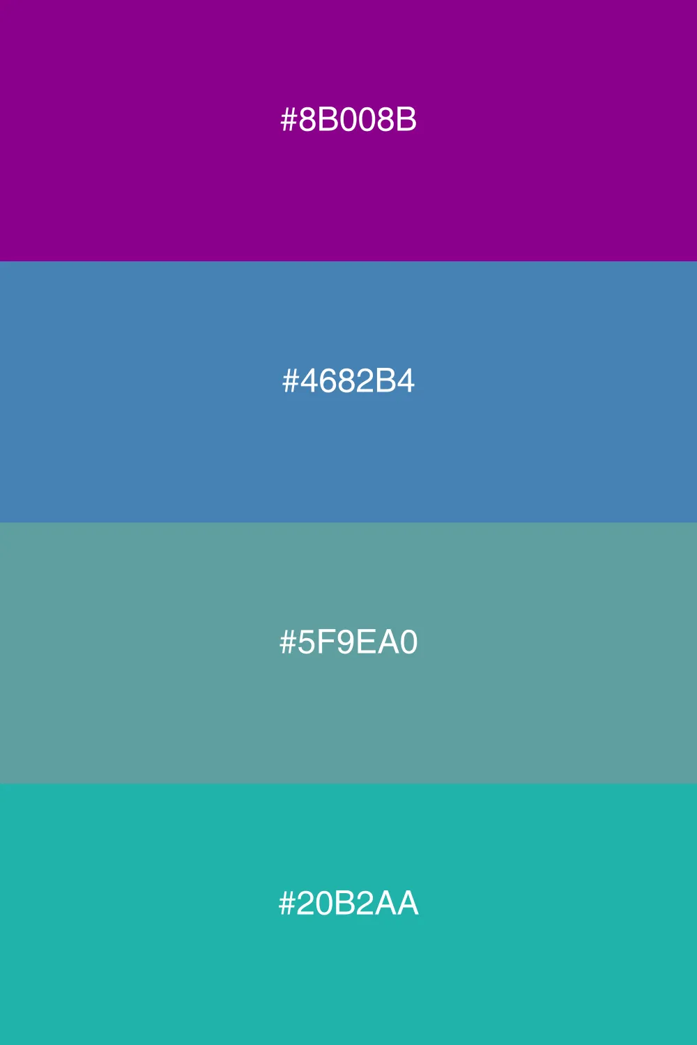 A refreshing cool palette that feels calm and balanced.