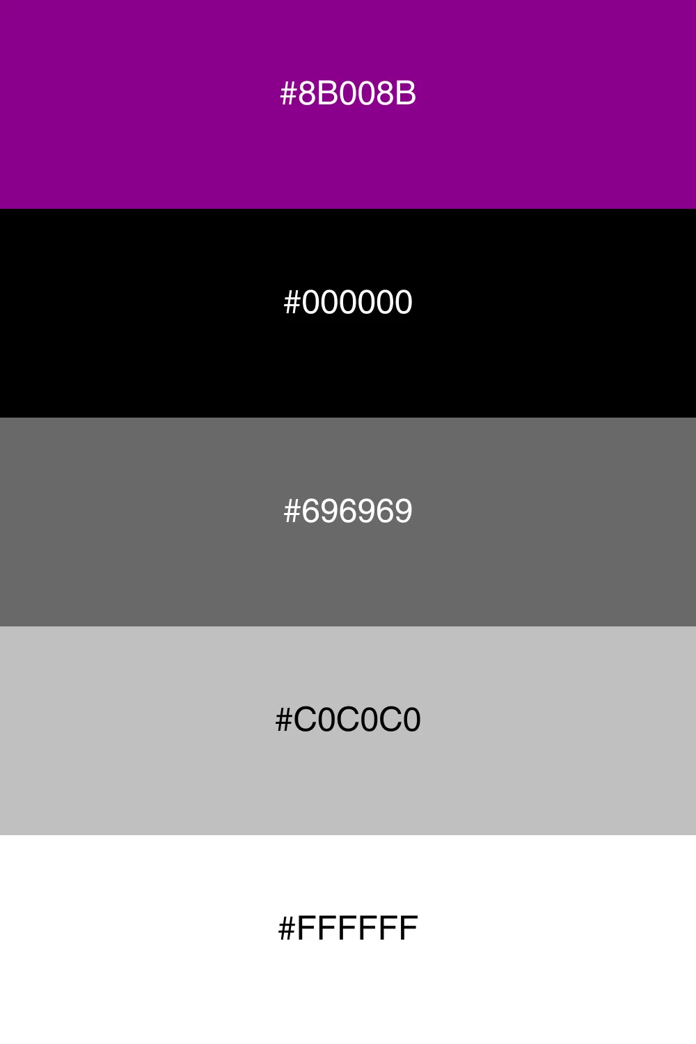 A sophisticated palette with dark and light contrasts.