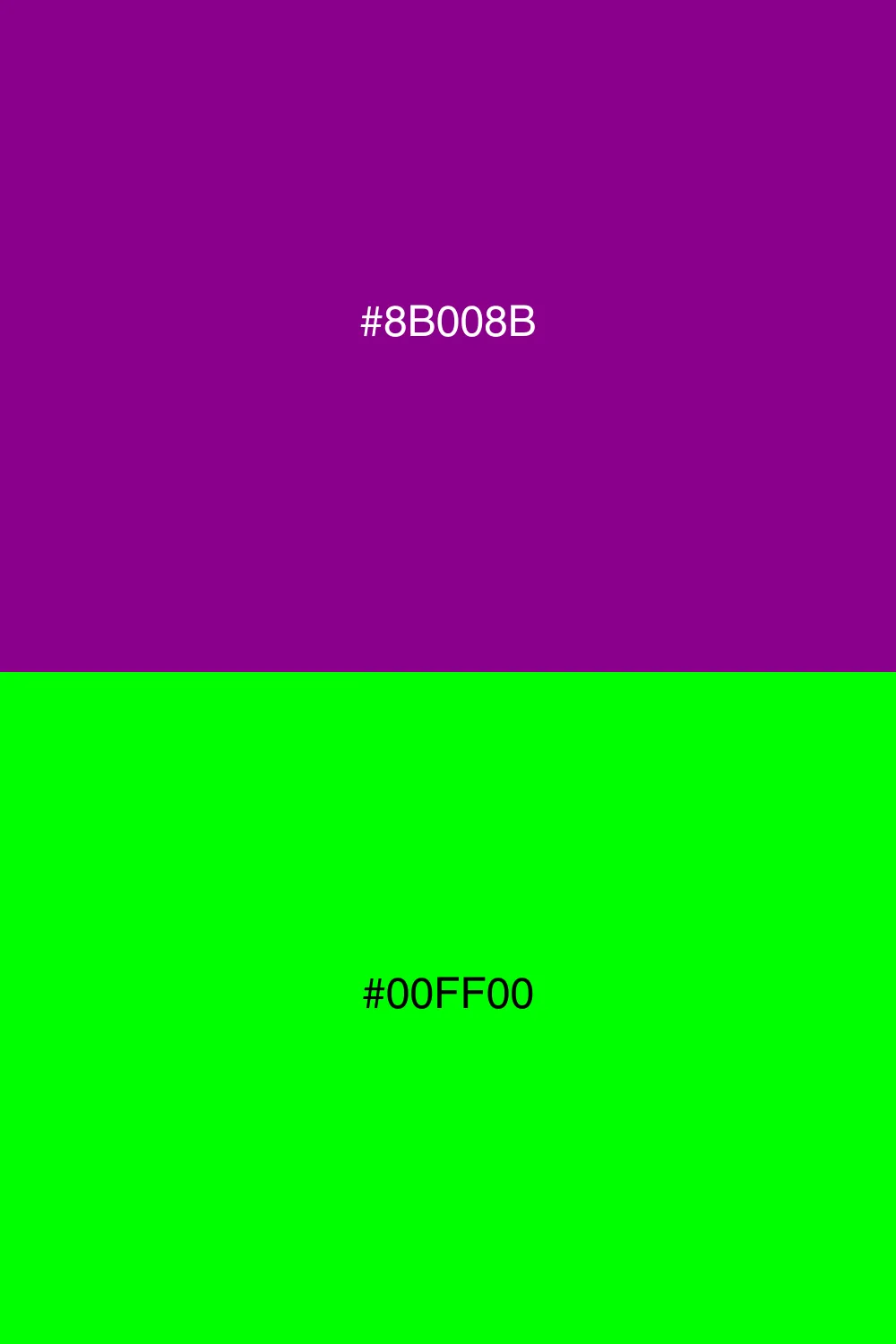 High contrast, vibrant pairing.