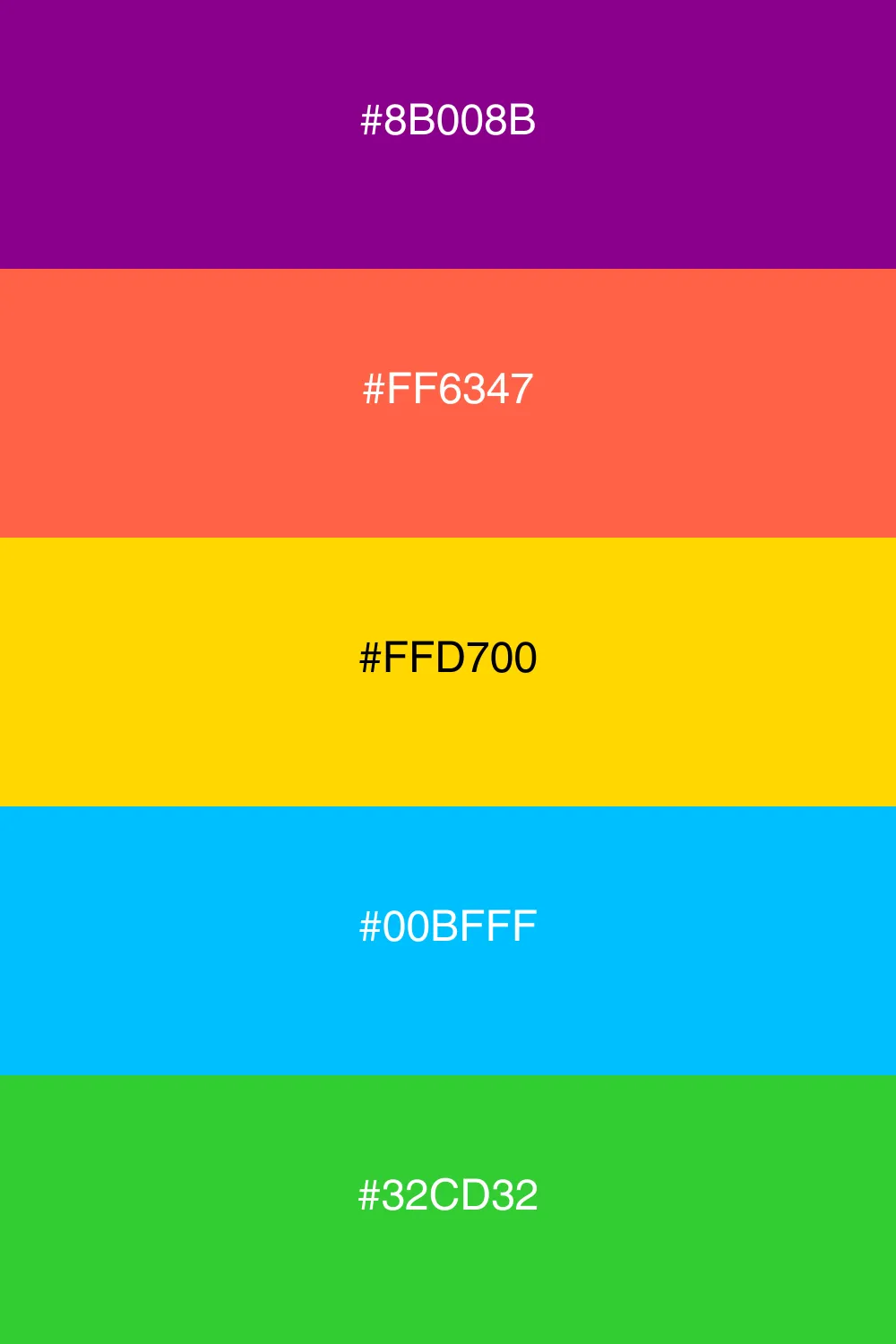 A playful retro palette with bold colors.