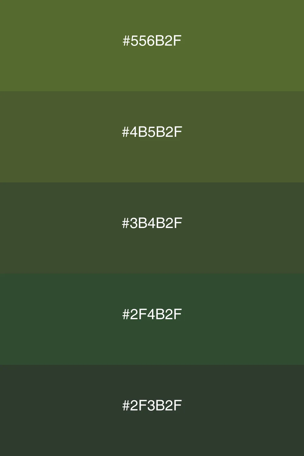 Various shades of green for a cohesive look.