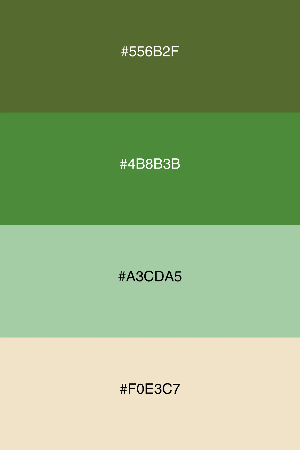 A vibrant palette inspired by lush jungle greenery.