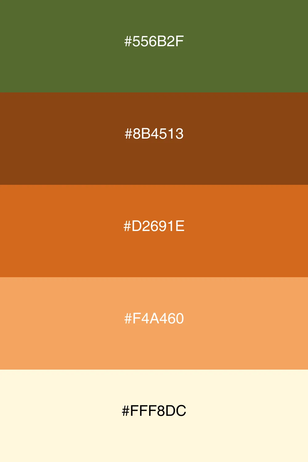 An inviting palette with warm, rustic tones.