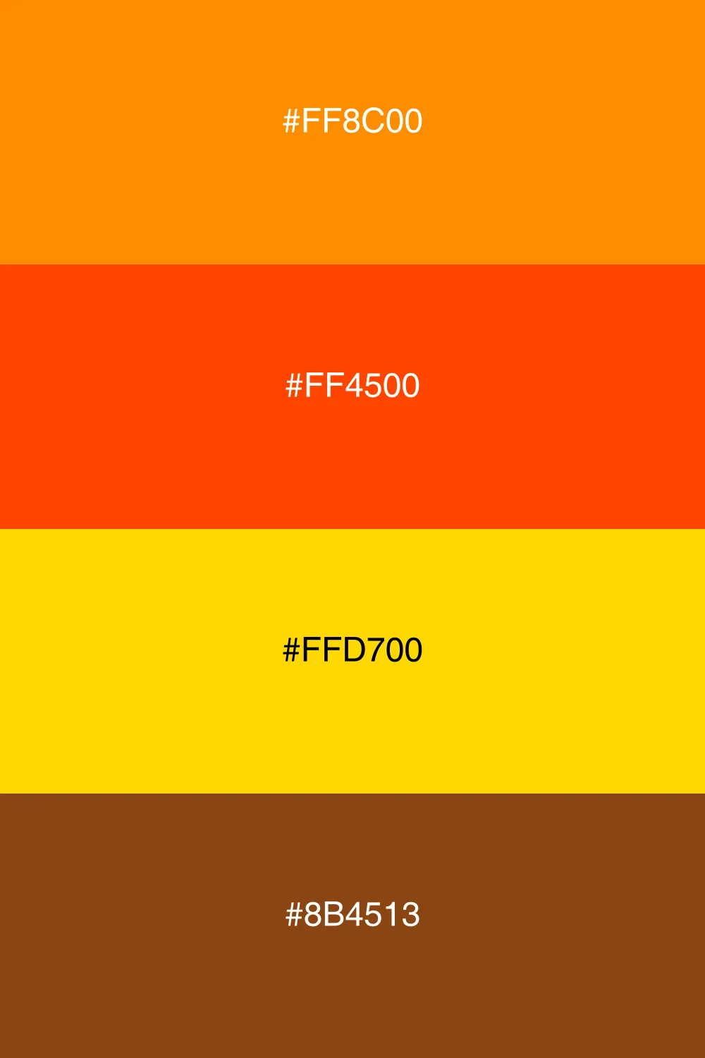 A warm palette inspired by autumn leaves and sunsets.