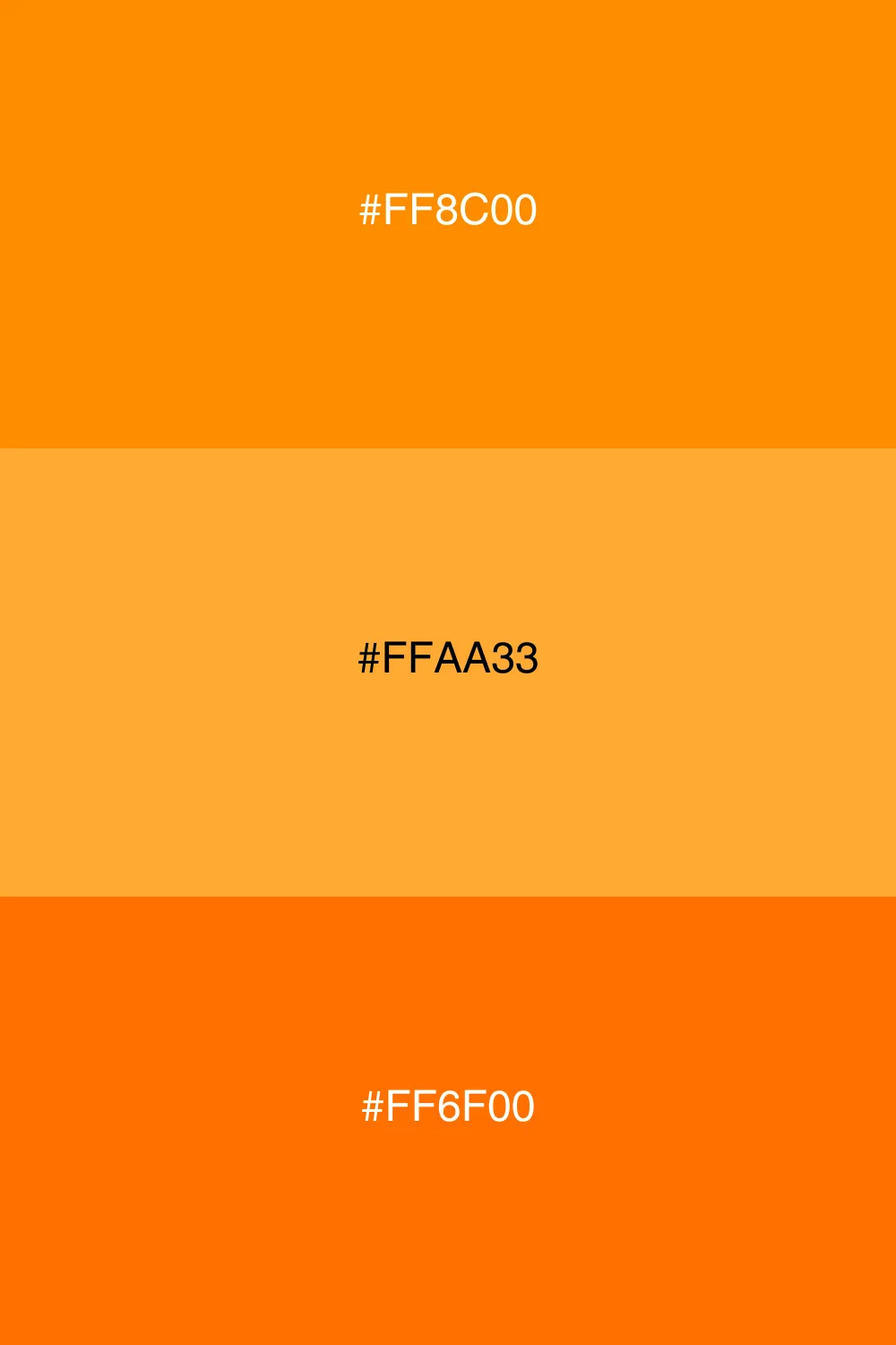 Variations of orange for a cohesive look.