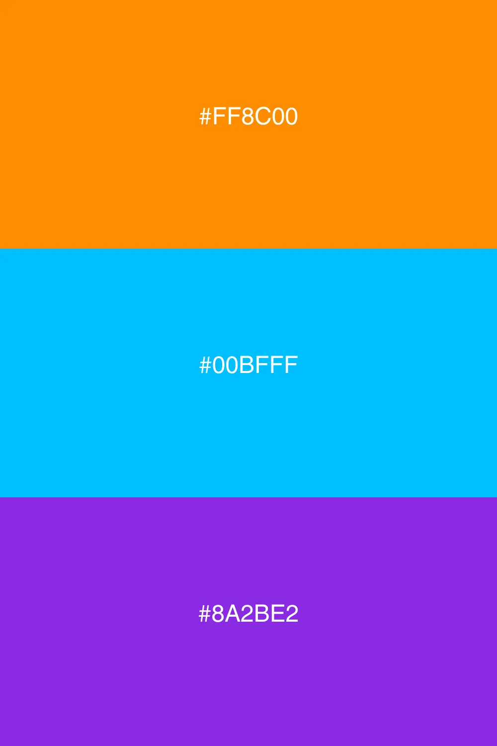 Balanced and colorful with three hues.