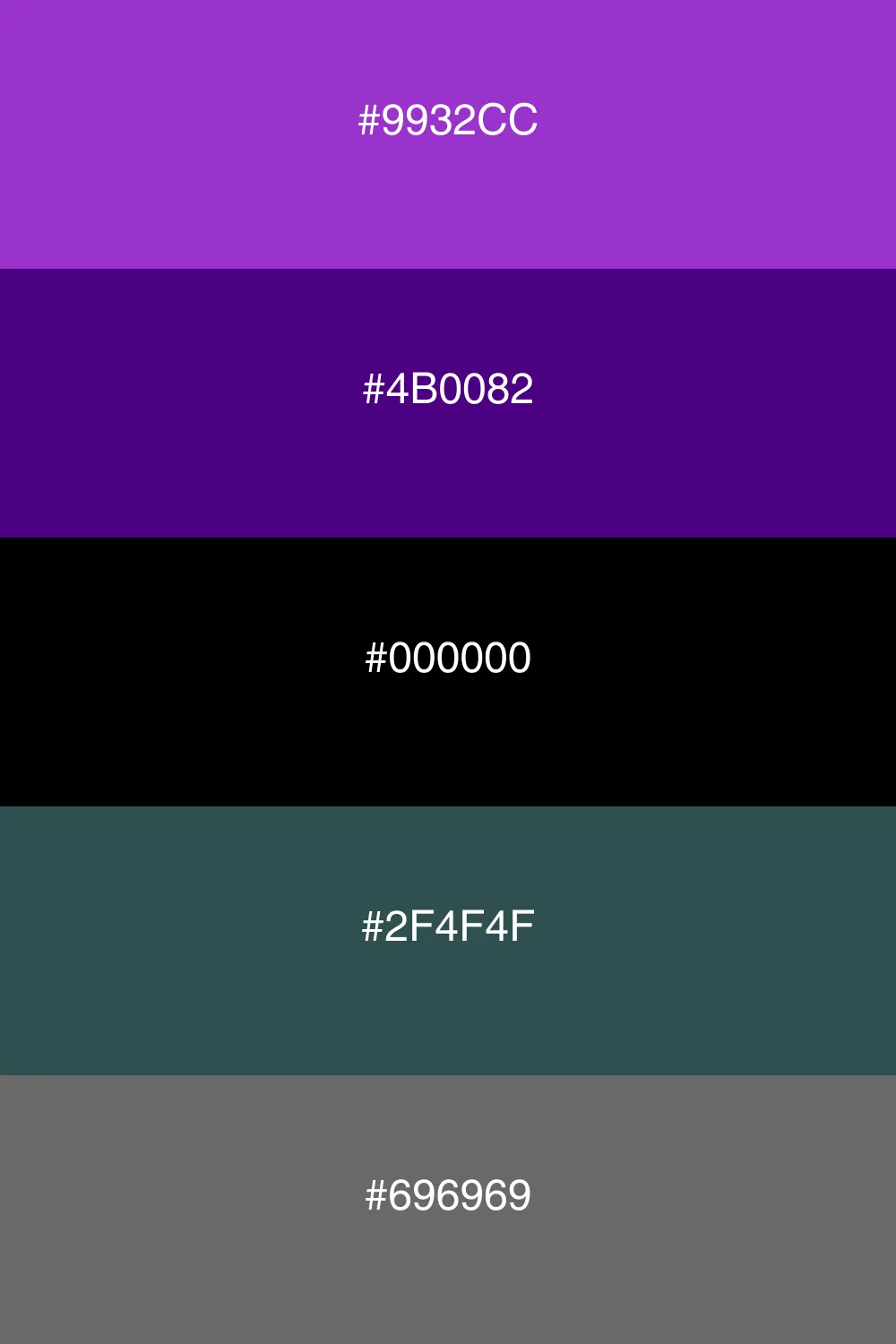 A dark palette with a sophisticated, mysterious feel.
