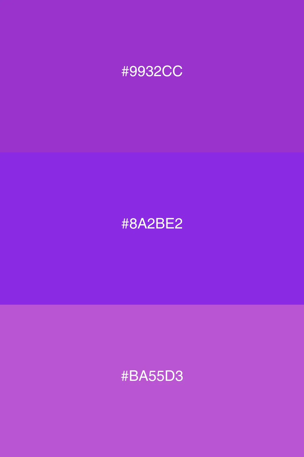 Harmonious shades of purple and violet.