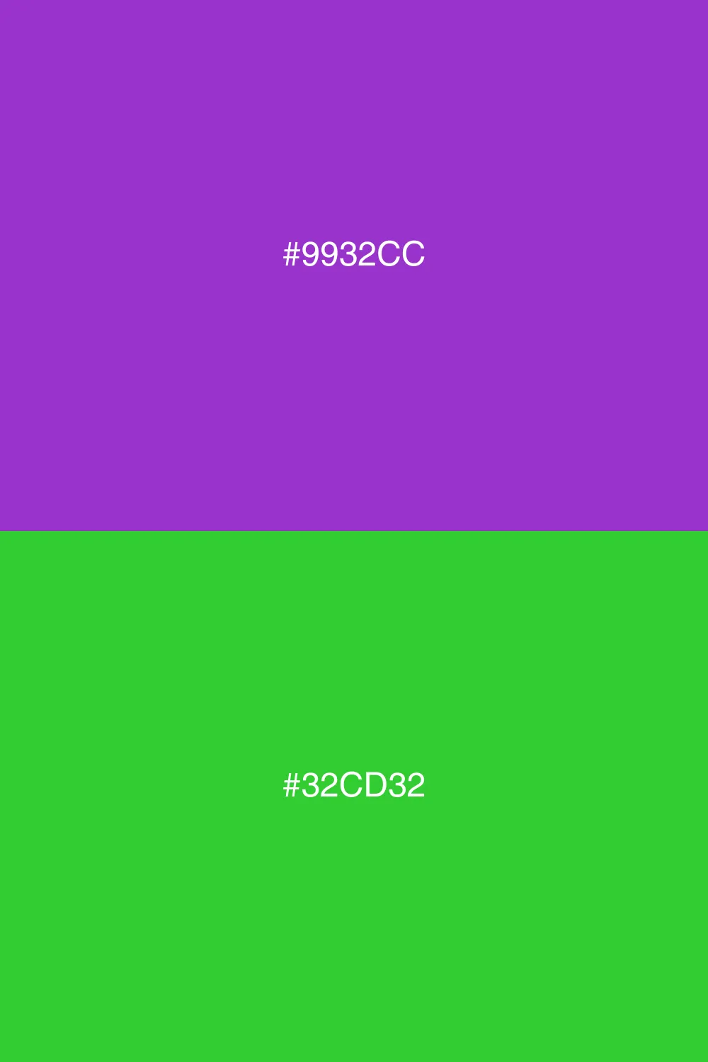 High contrast with vibrant green.