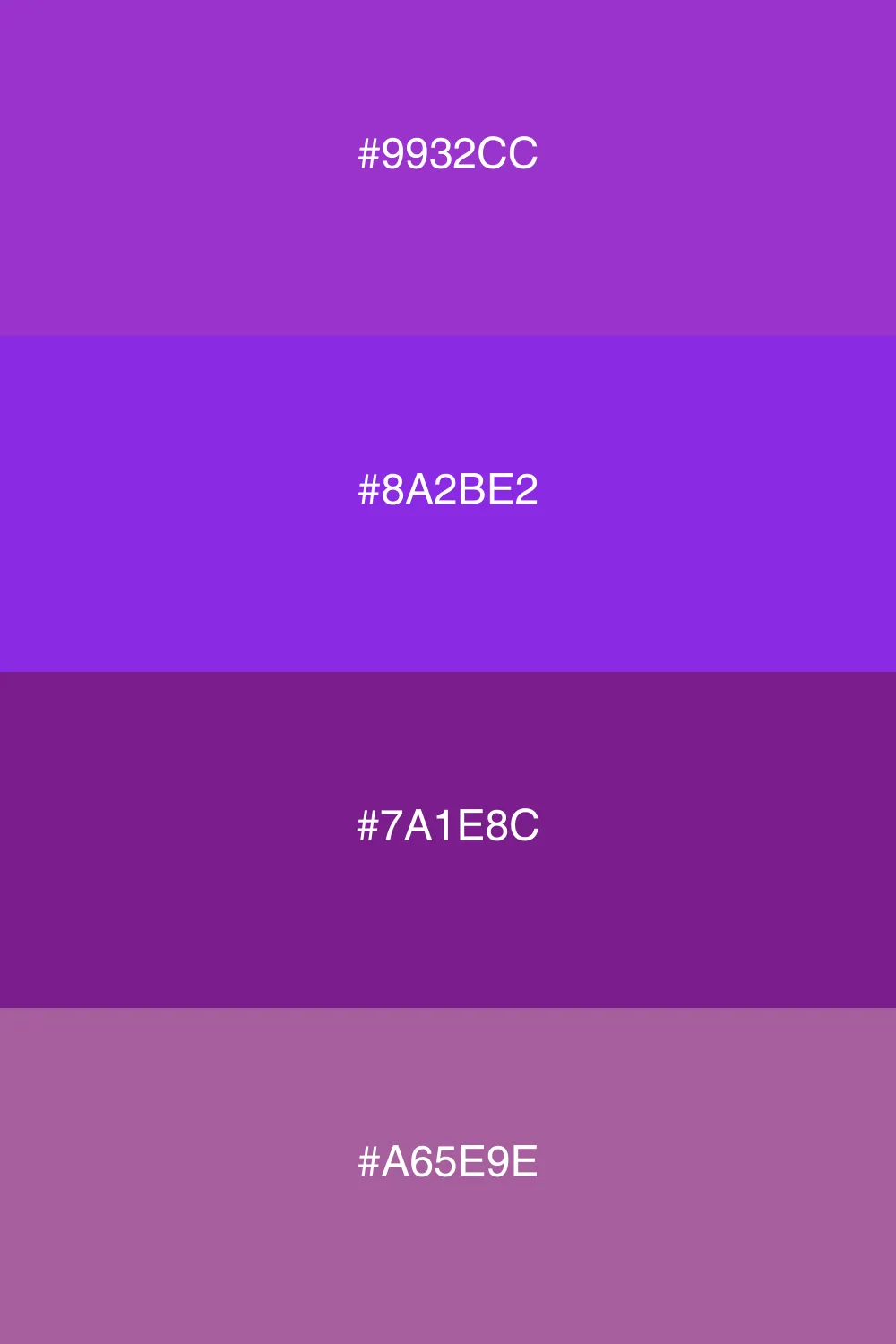 Variations of DarkOrchid for subtlety.