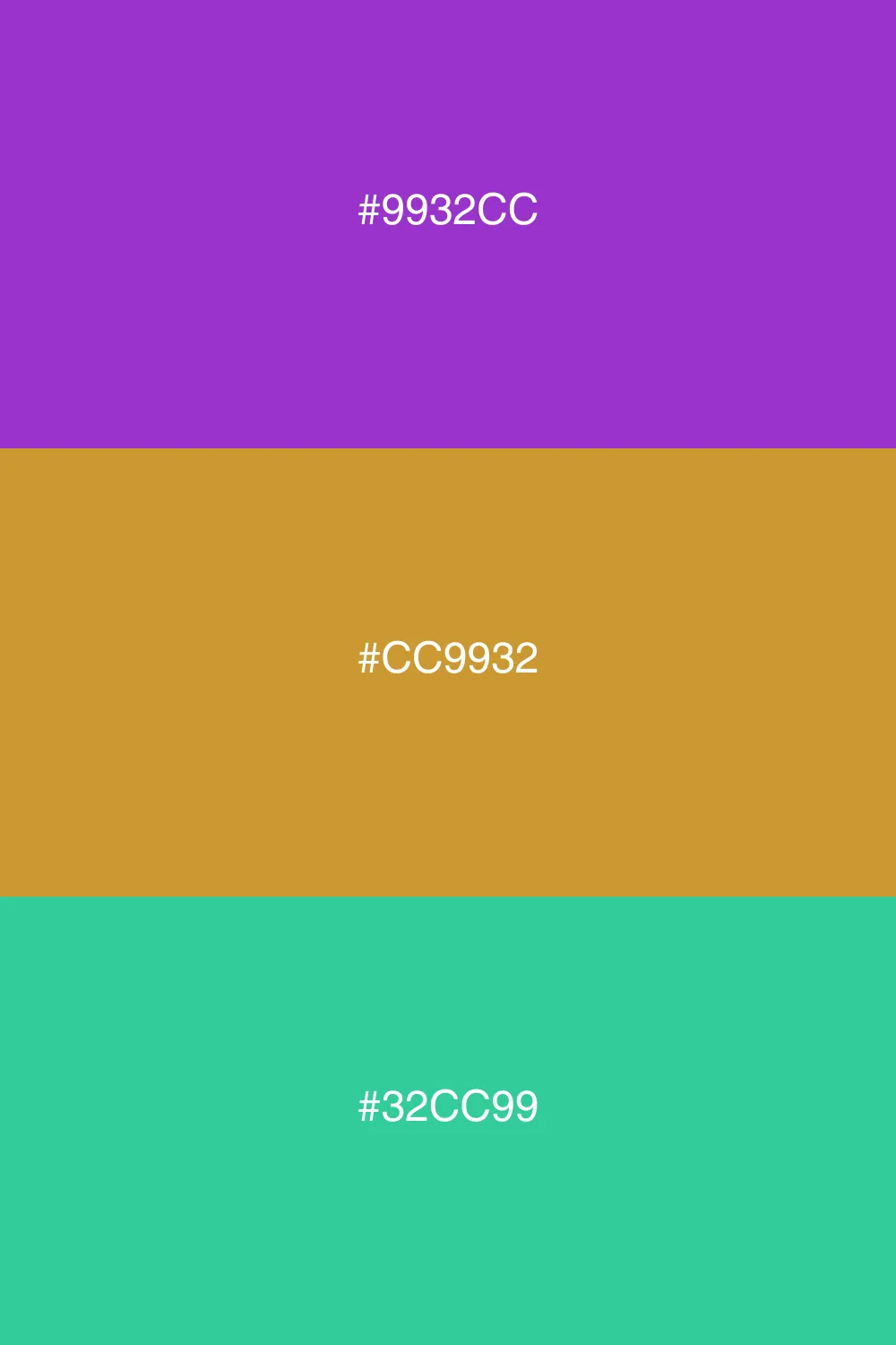 Balanced and vibrant with three colors.