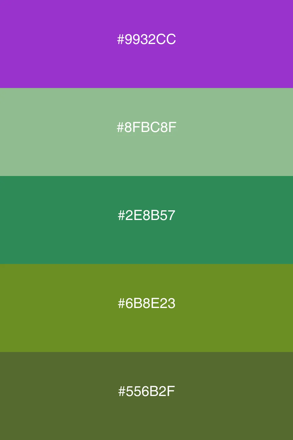 An earthy palette inspired by lush forest colors.