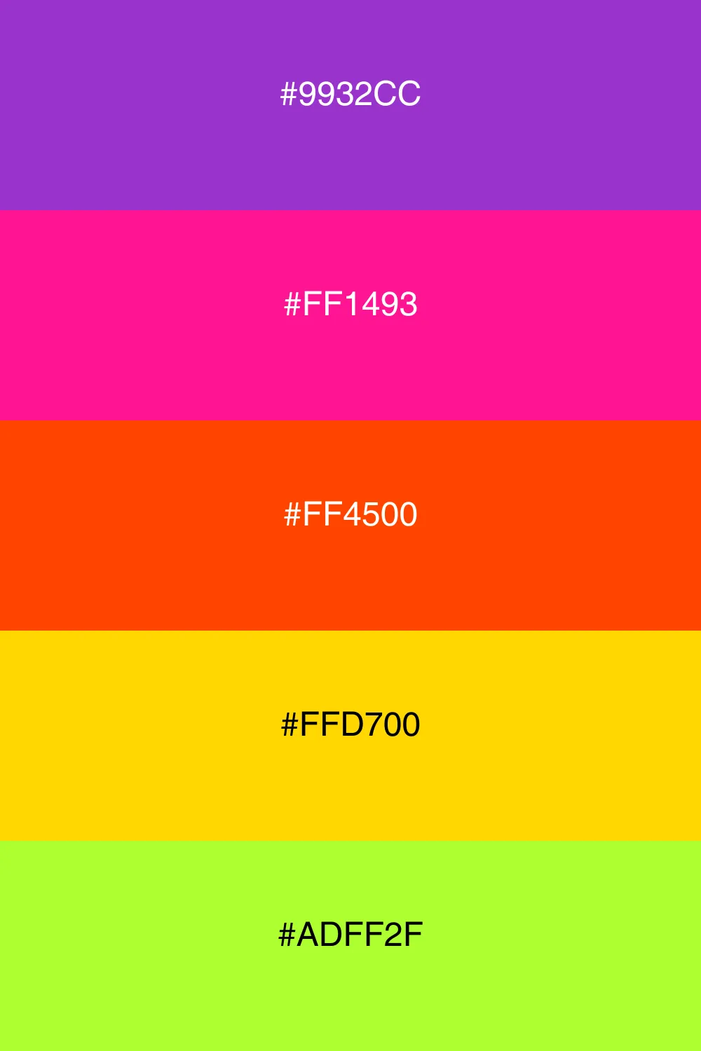 A vibrant fusion of bold and energetic colors.
