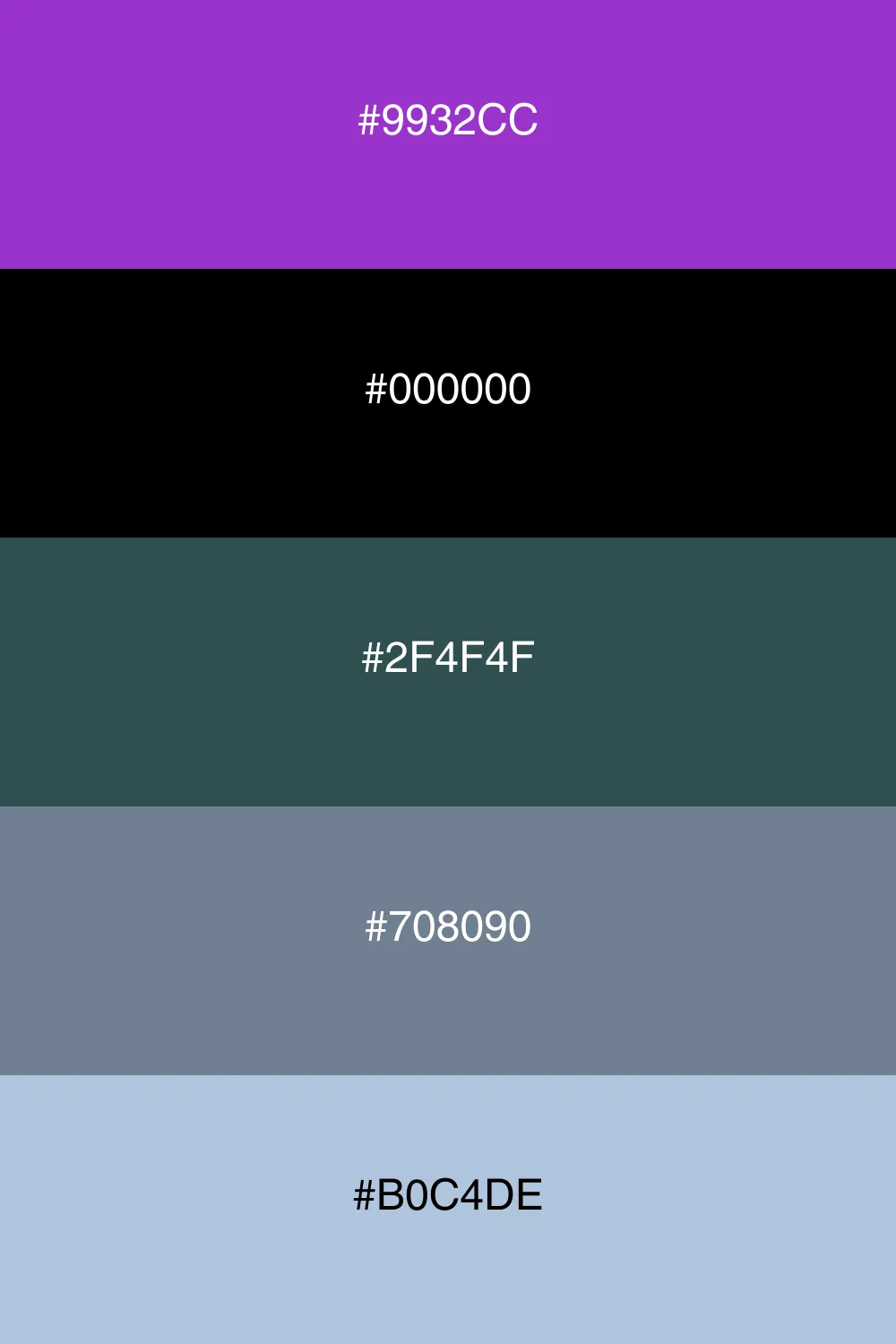 An elegant and mysterious palette for night themes.