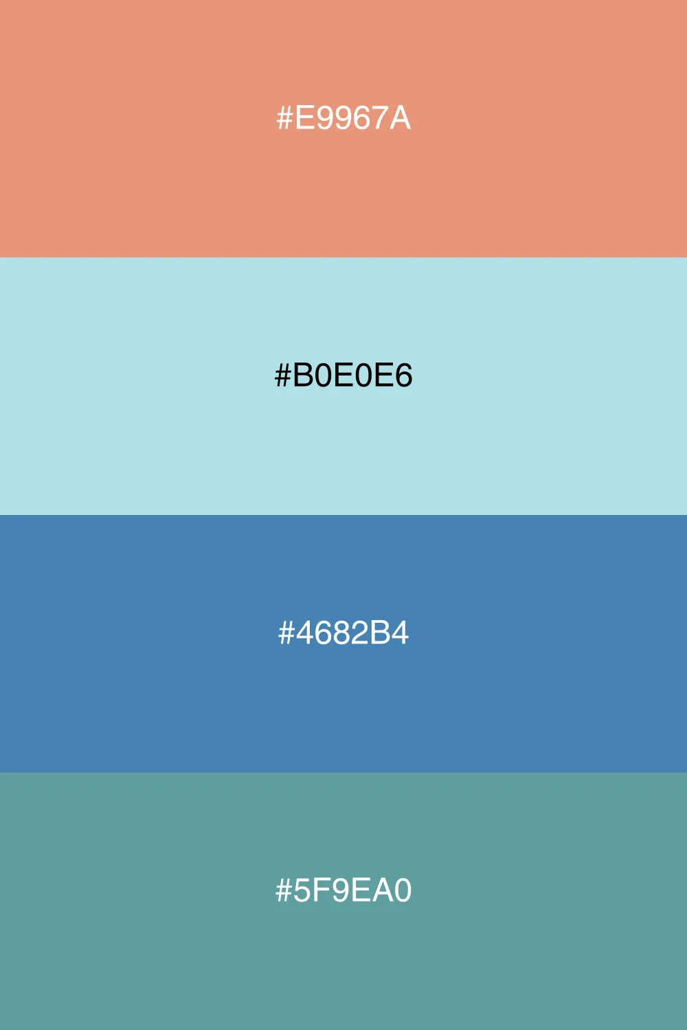A refreshing cool palette reminiscent of a breezy day.