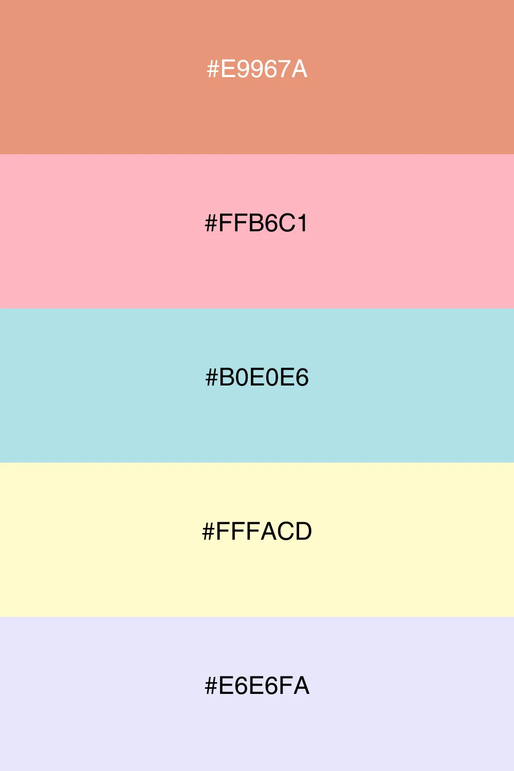 A soft and playful pastel palette for a light feel.