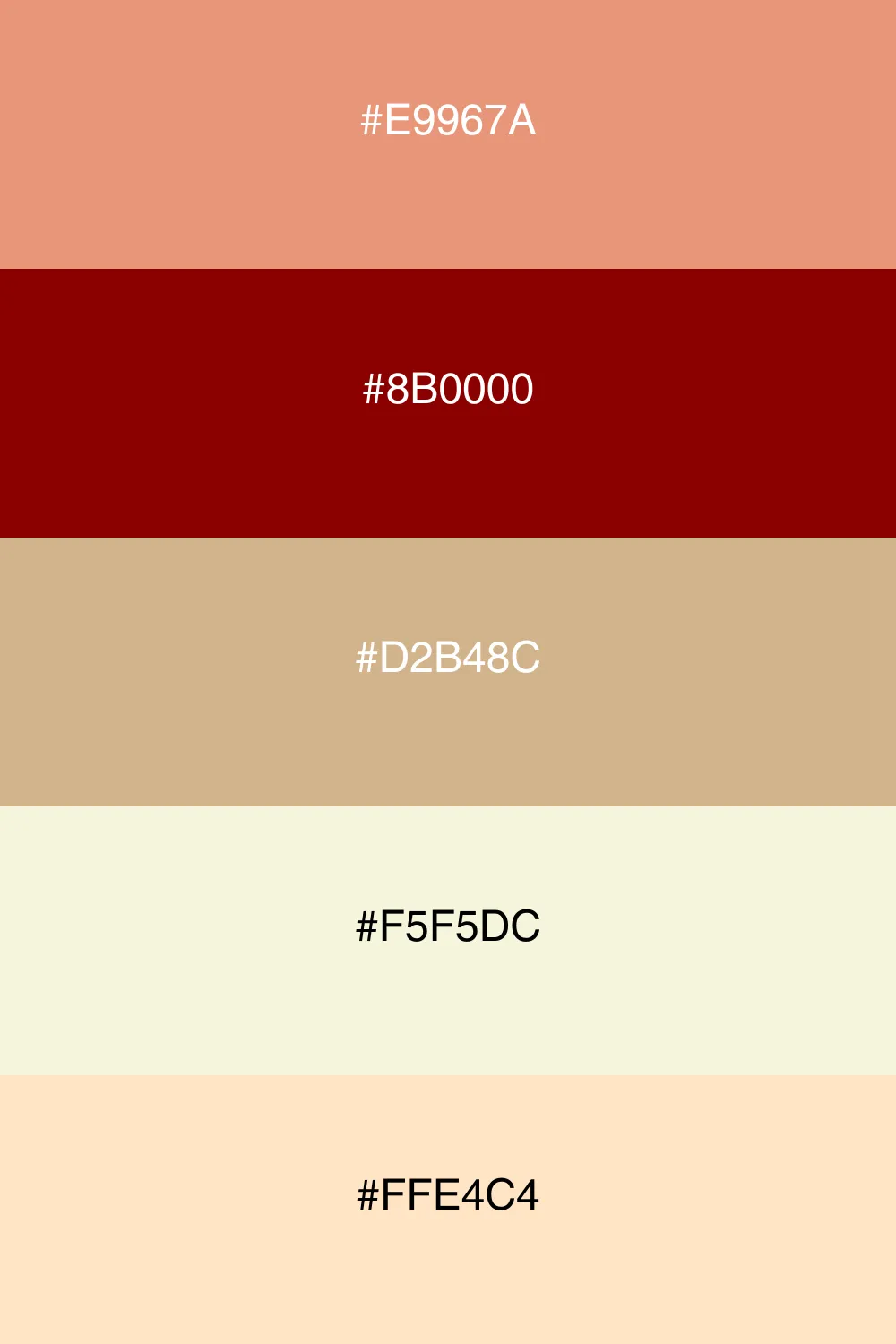A cozy palette with rustic charm and warmth.