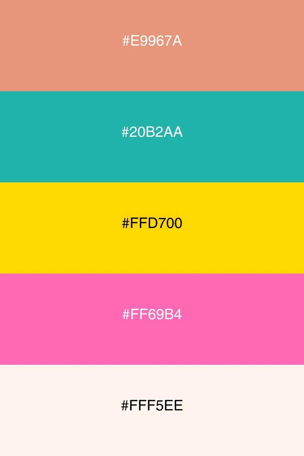 A fresh and playful palette reminiscent of tropical vibes.