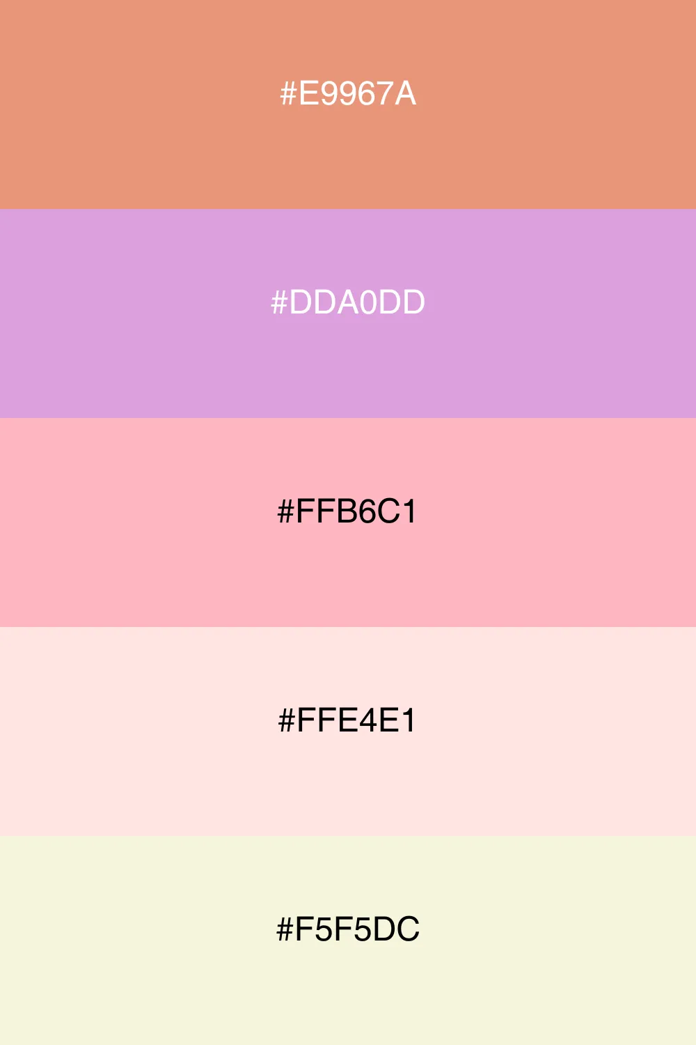 A romantic and soft palette with vintage charm.
