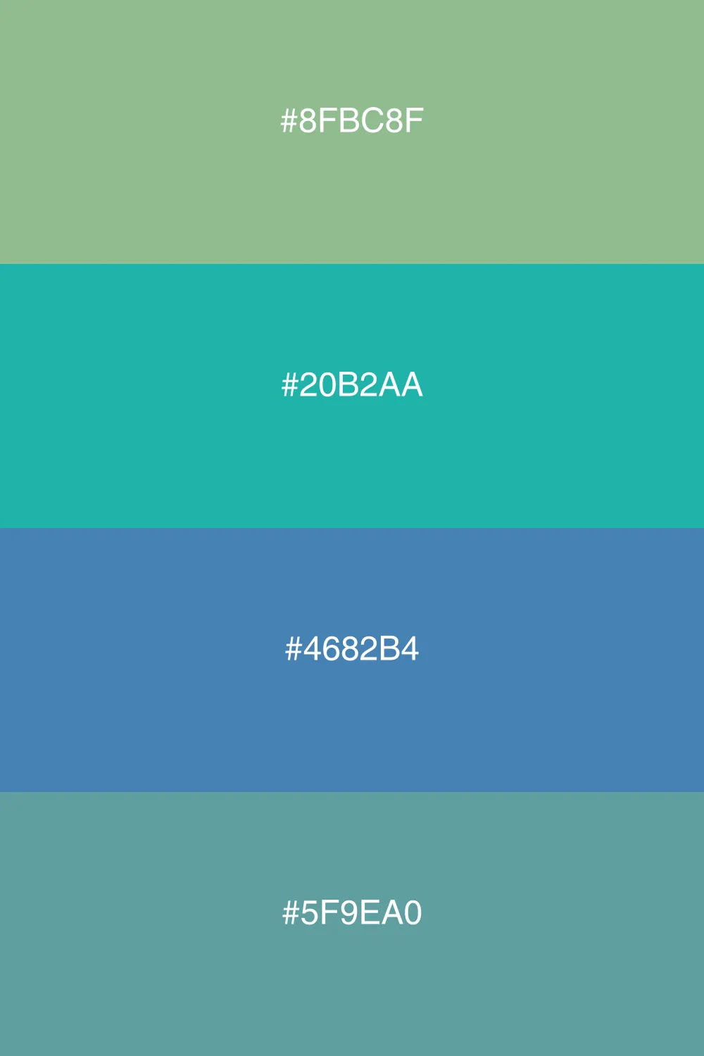 A cool palette inspired by tranquil waters.