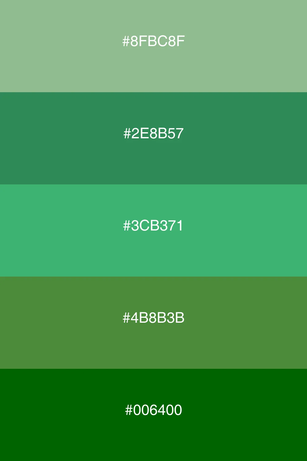 A dark and elegant palette with rich green tones.
