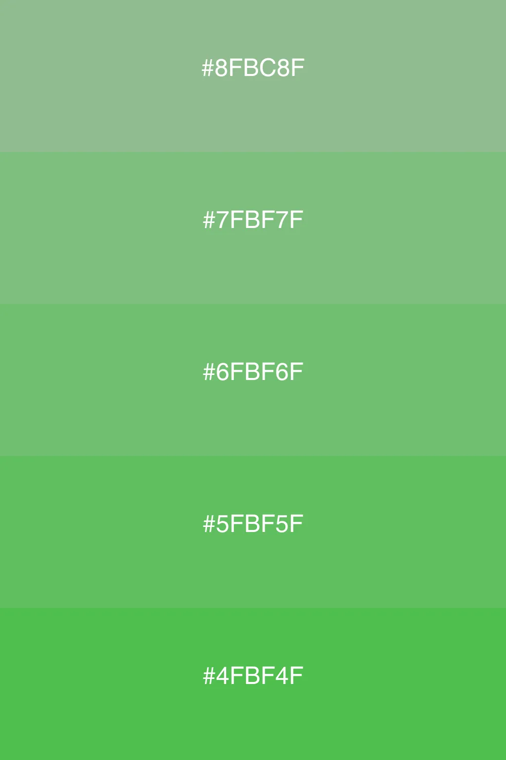 Variations of green for a cohesive look.