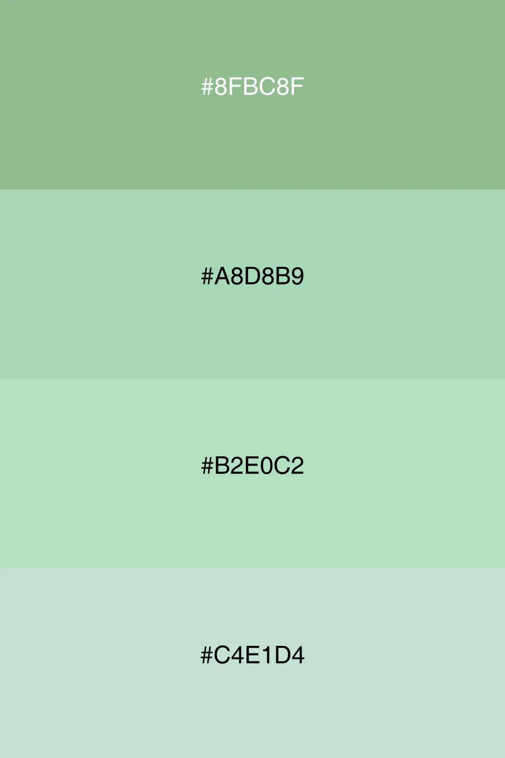 A refreshing palette inspired by lush forest greens.