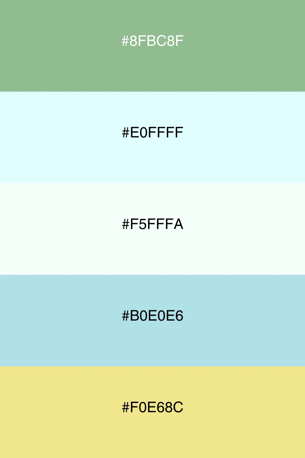 A peaceful palette inspired by serene garden landscapes.