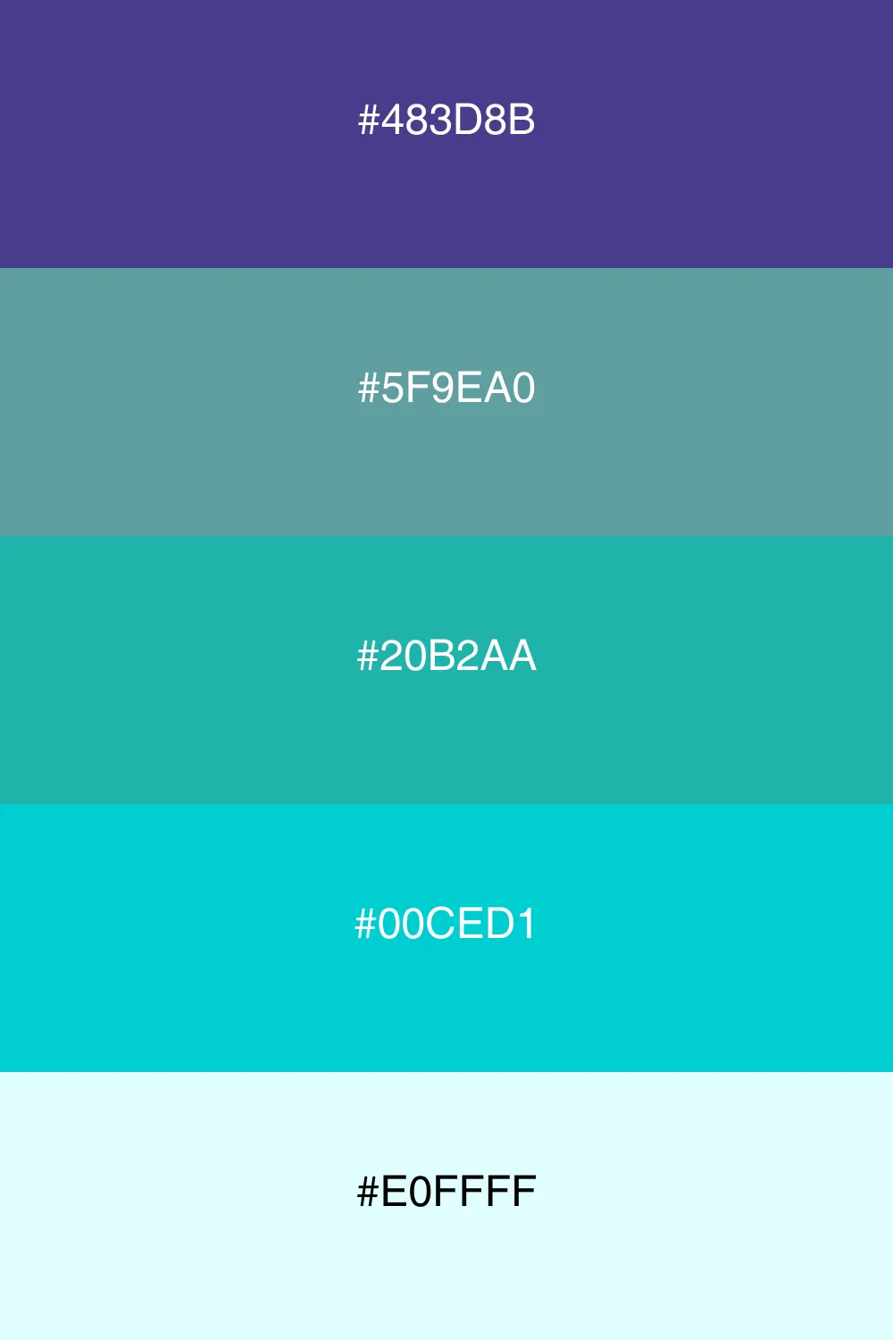 Refreshing colors inspired by deep ocean waters.