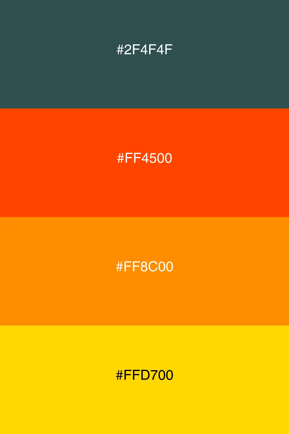 A vibrant palette inspired by the colors of sunset.