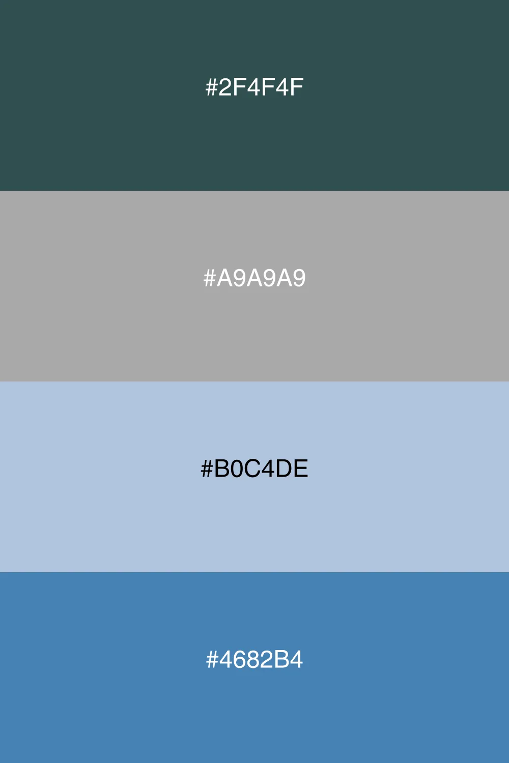 A calm palette with cool tones for a serene vibe.