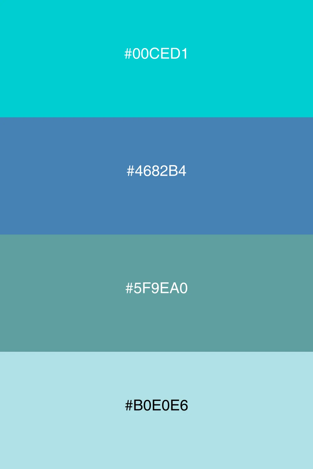 A serene palette inspired by oceanic colors.