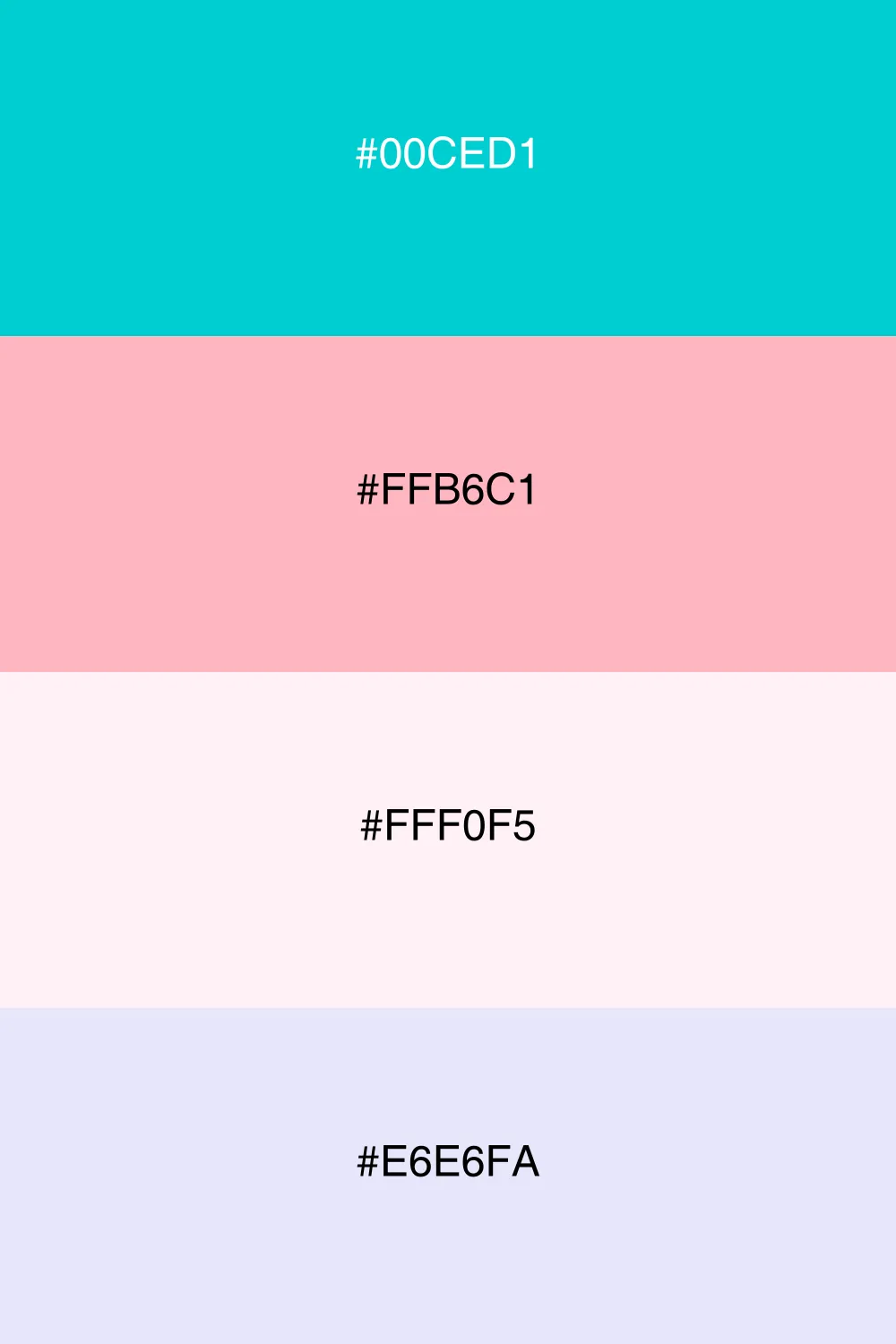A dreamy pastel palette perfect for a paradise feel.