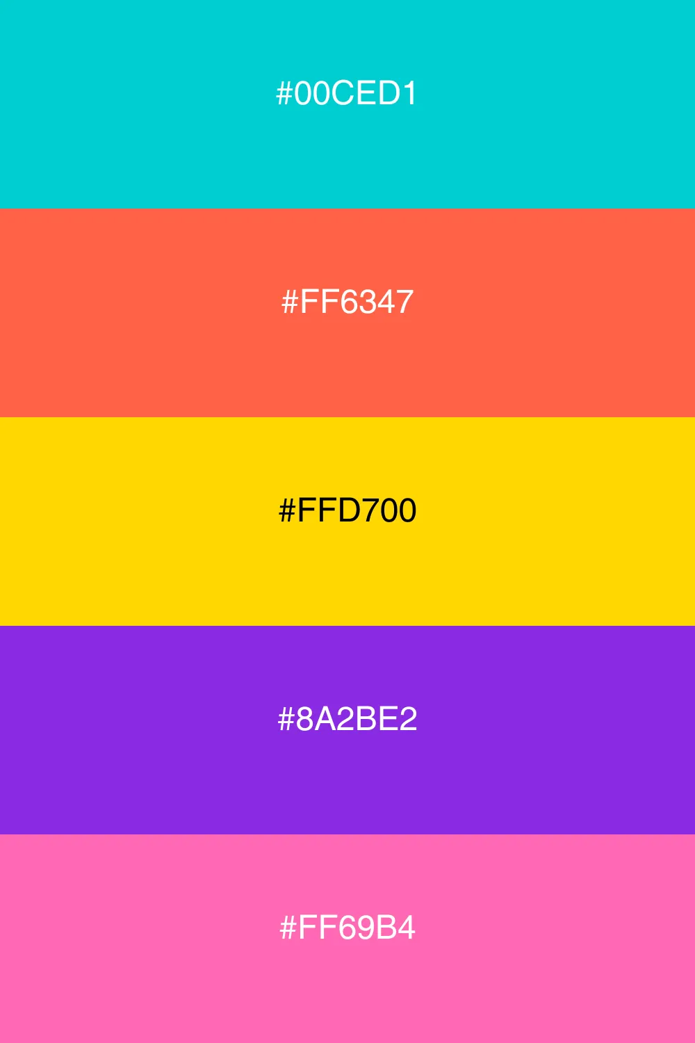 A bold retro palette with playful color contrasts.