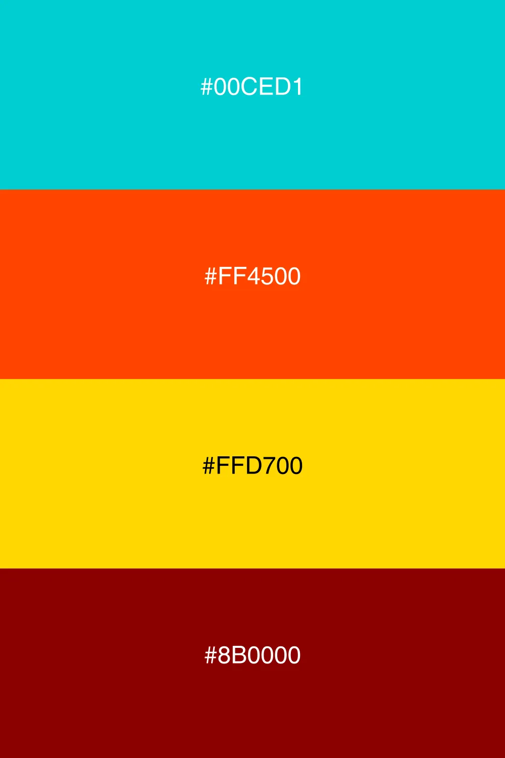 A retro palette with bold colors and playful vibes.
