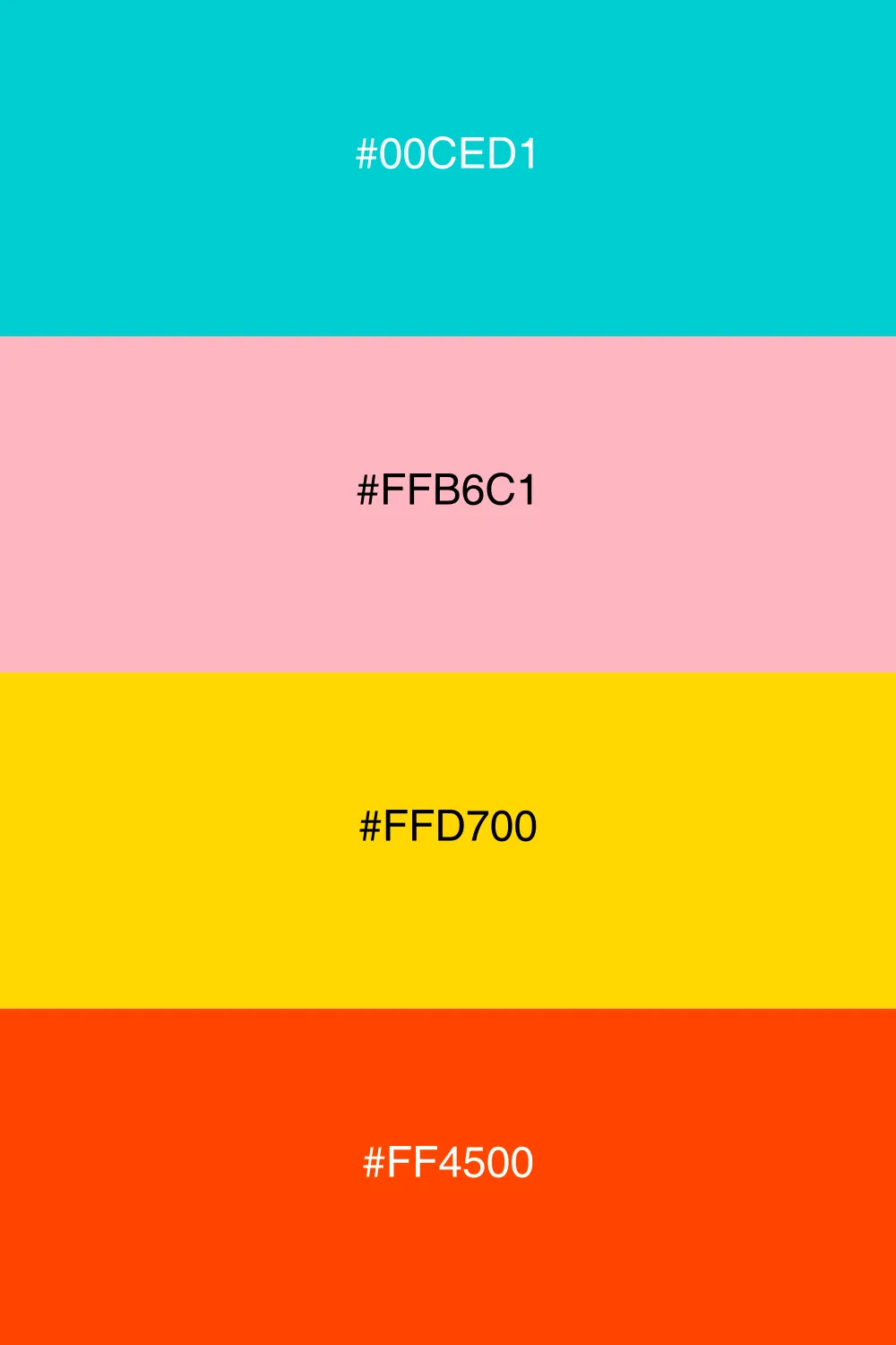 A vibrant palette evoking tropical summer vibes.