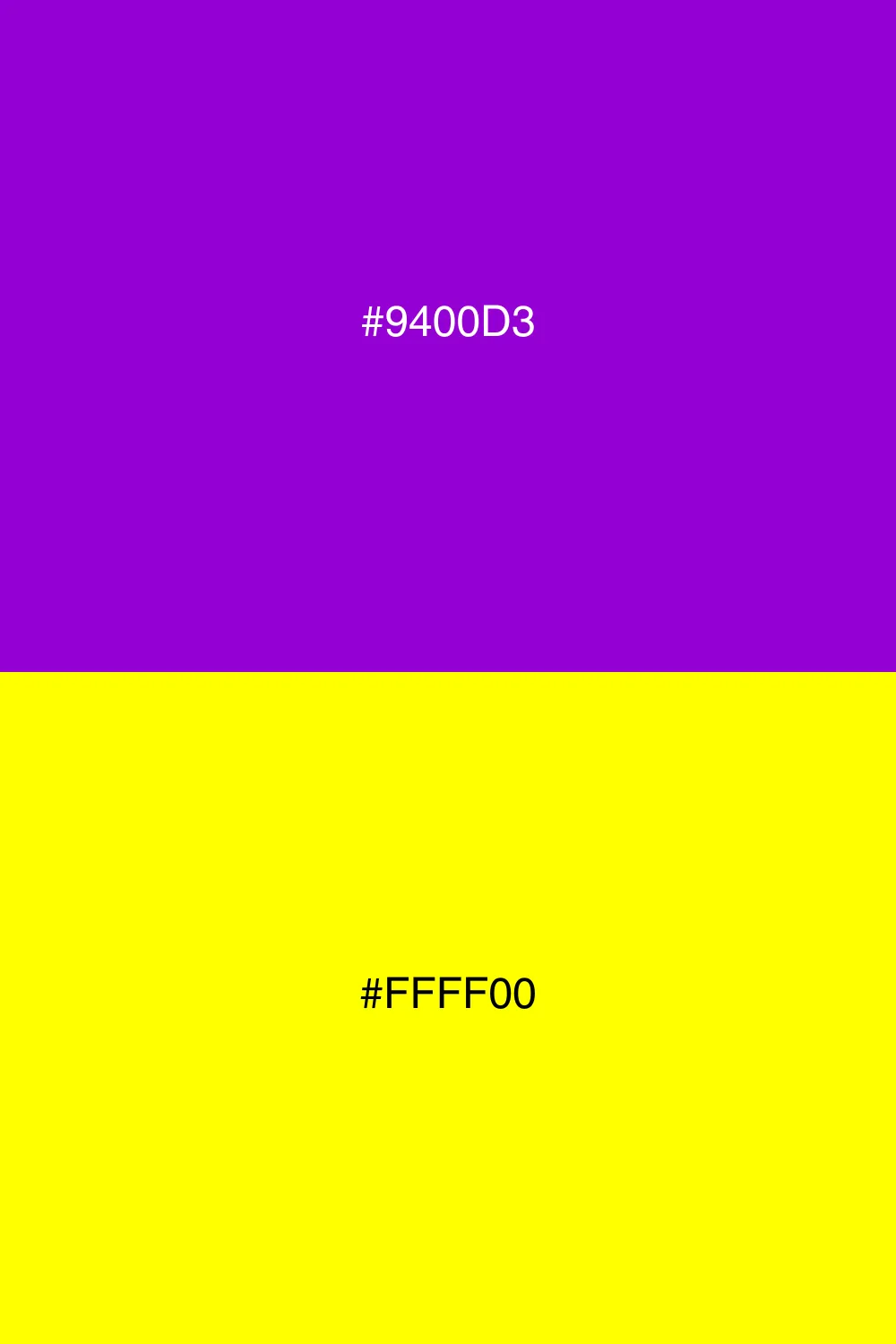 High contrast, vibrant pairing.