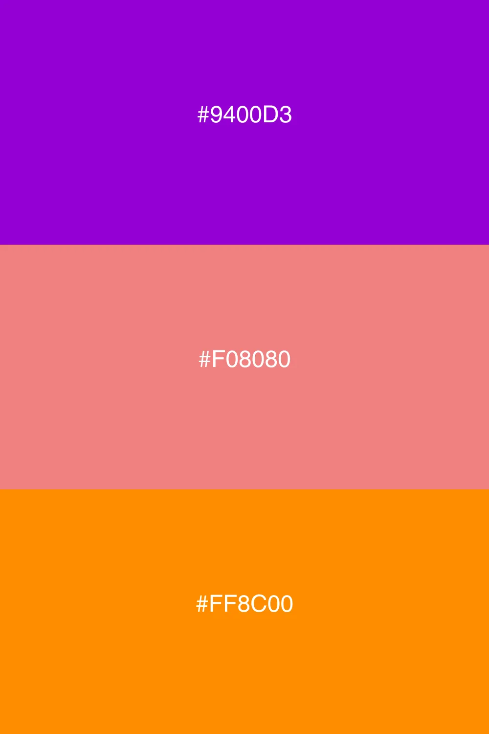 Warm tones contrasting with cool violet.