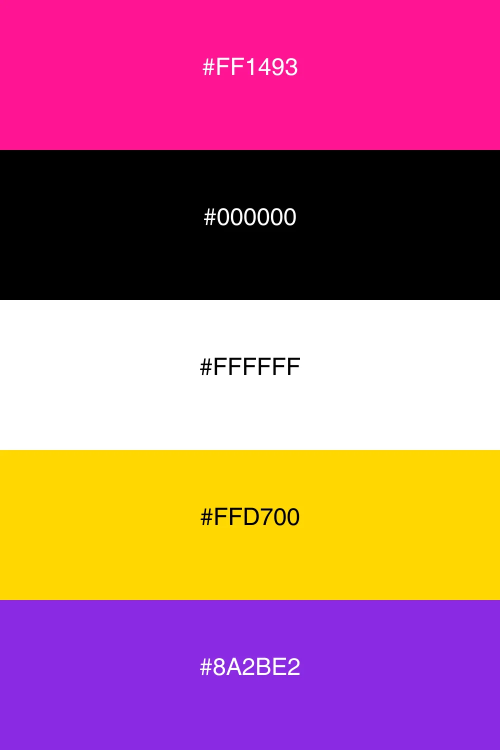 A striking palette with bold contrasts for a modern look.