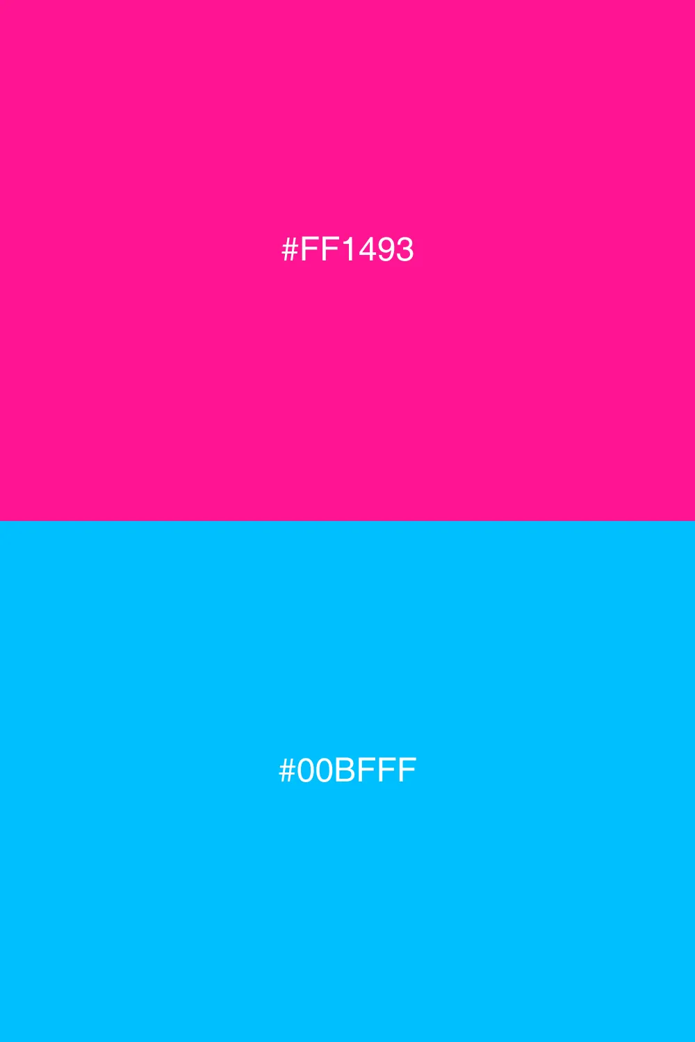 Vibrant contrast with a cool blue.