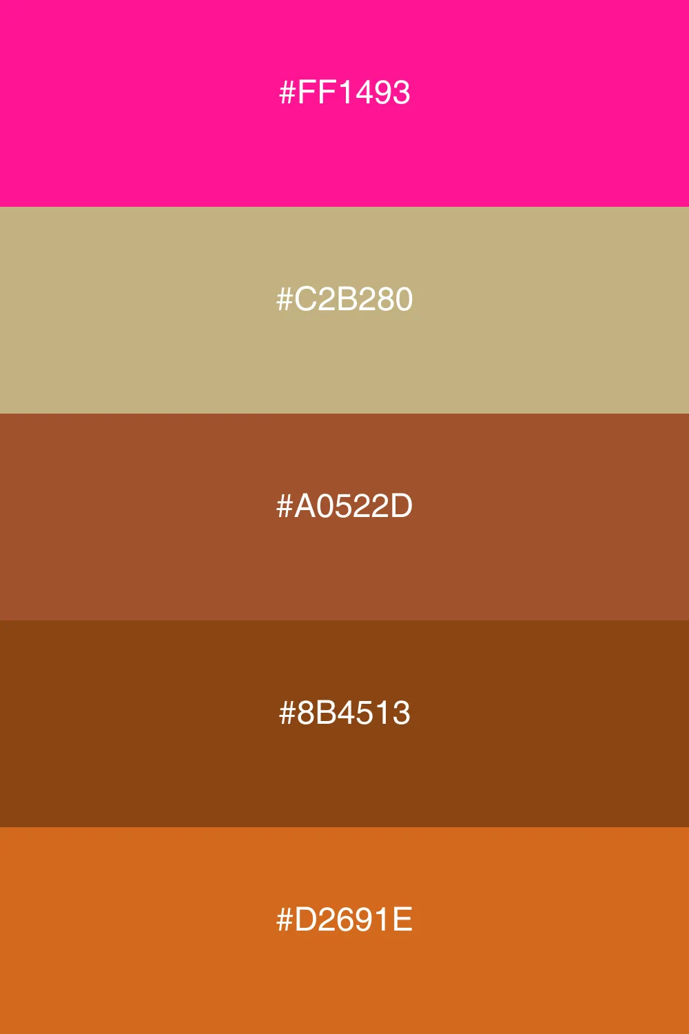A warm earthy palette that feels natural and grounded.