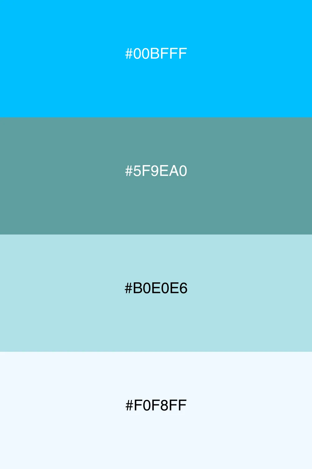 A refreshing palette inspired by calm waters.